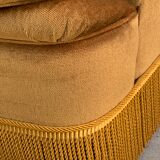 Golden velvet toad sofa