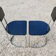 Set of 4 Bauhaus tubular steel chairs with wooden seats.