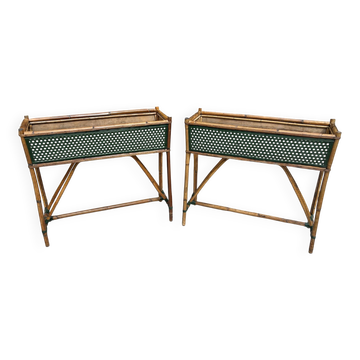 Paire de jardinières Drucker 101x38x89 cm