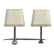 Paire de lampe en chrome et métal brossé