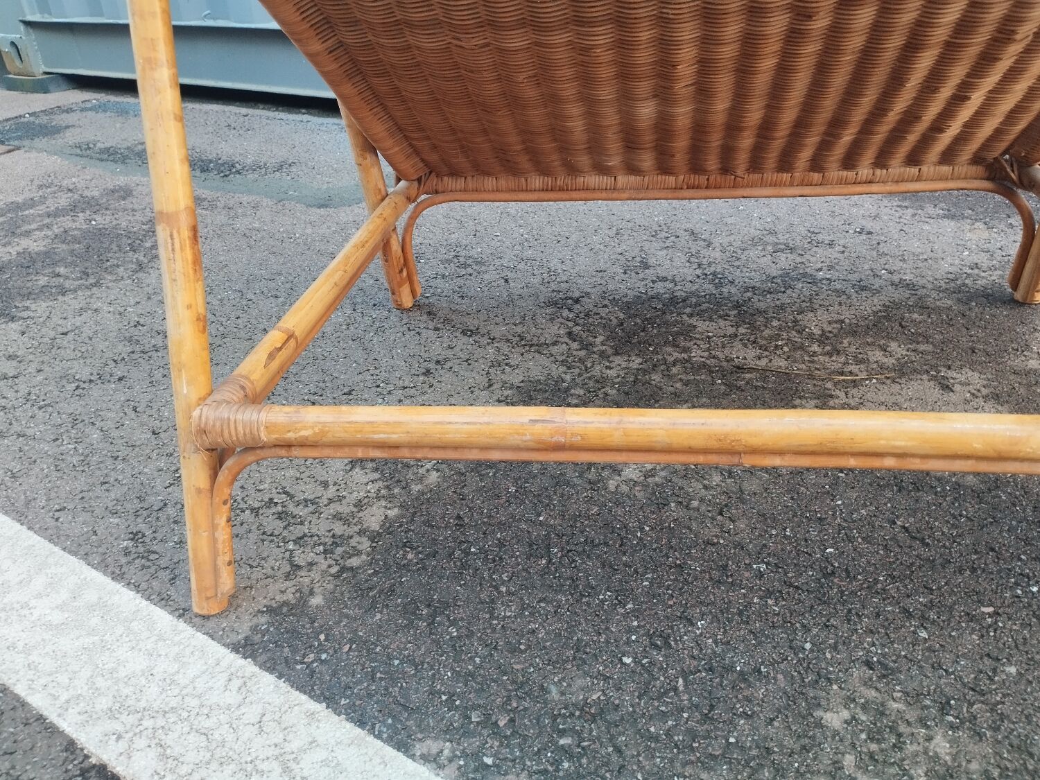 Vintage rattan coffee table