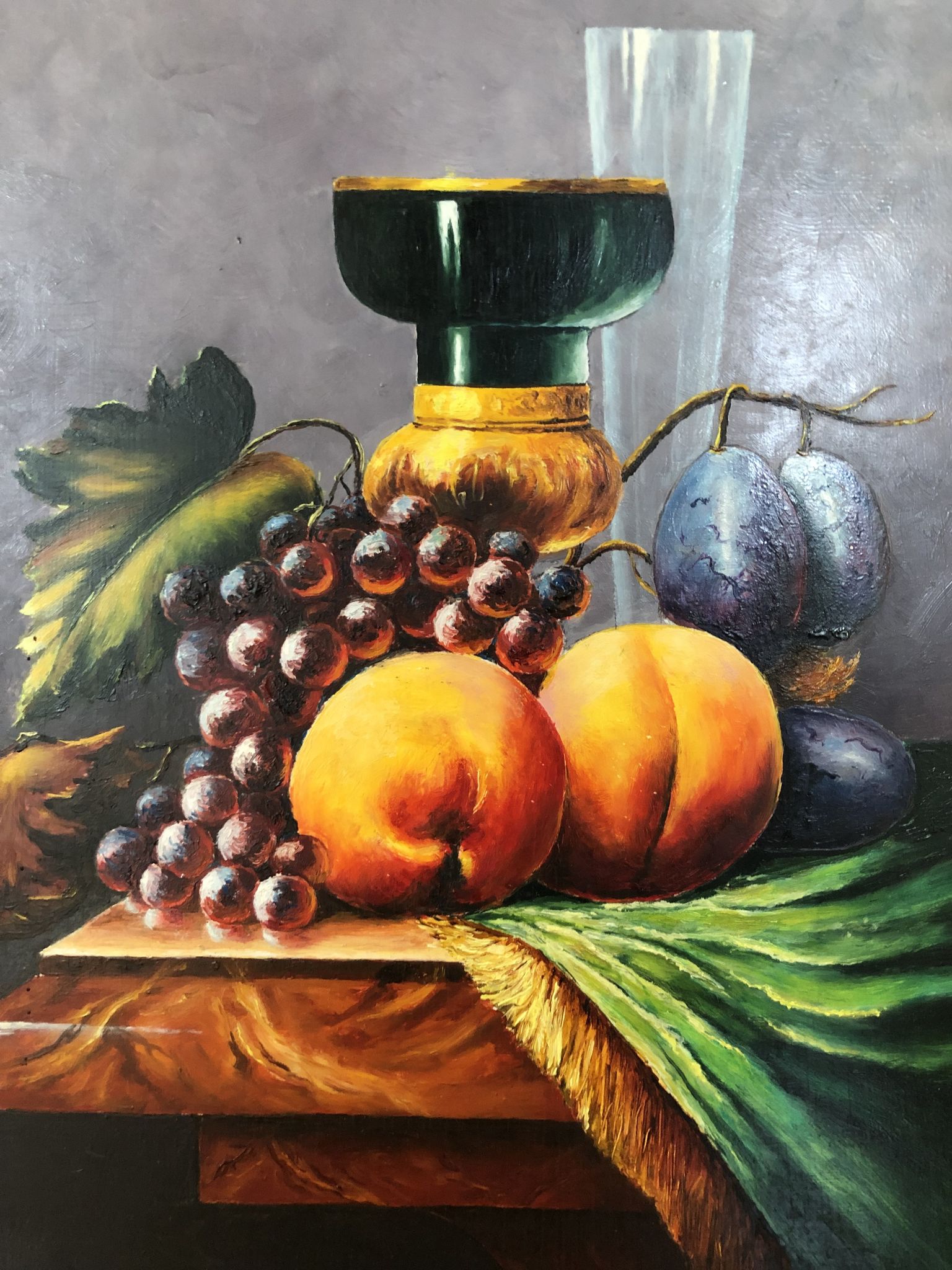 Still Life fruit panel oil