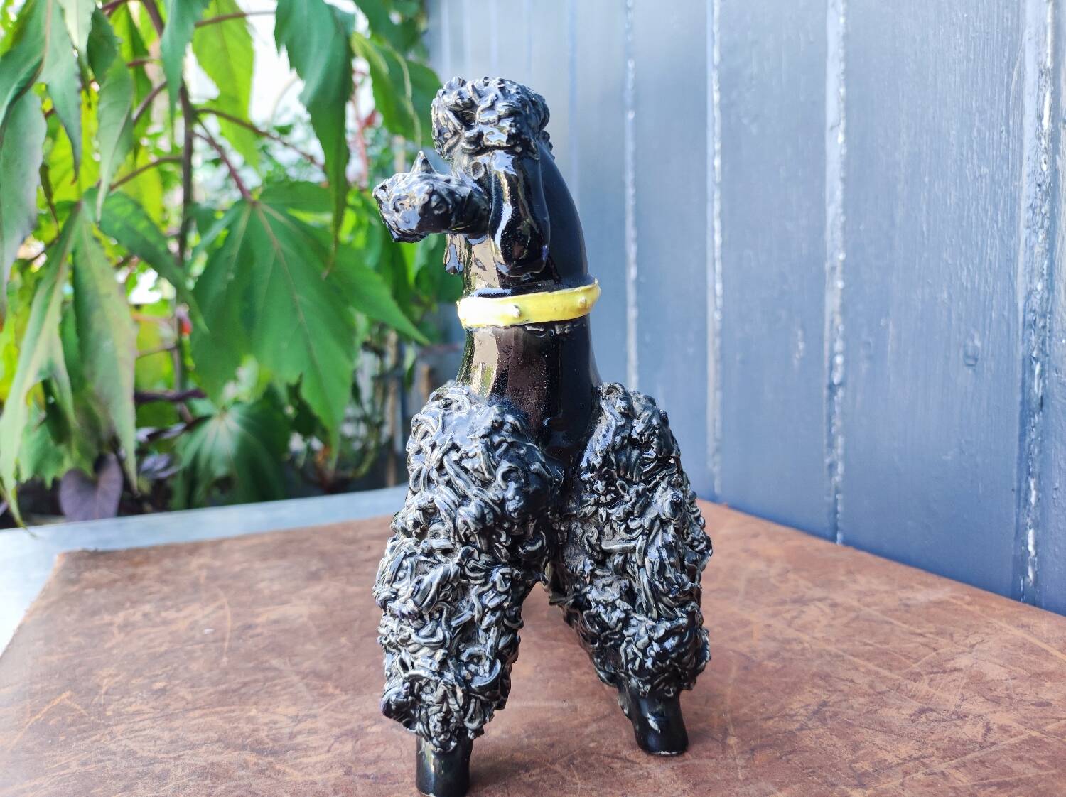 Groomed Poodle in Iridescent Ceramic, 1950