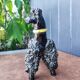 Groomed Poodle in Iridescent Ceramic, 1950