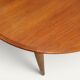 Table ronde de repas extensible danoise en teck – Années 1960