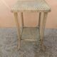 Pair of armchairs and rattan gueridon 1900s