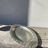 Pewter dish 1900 signed Alice and Eugène Chanal