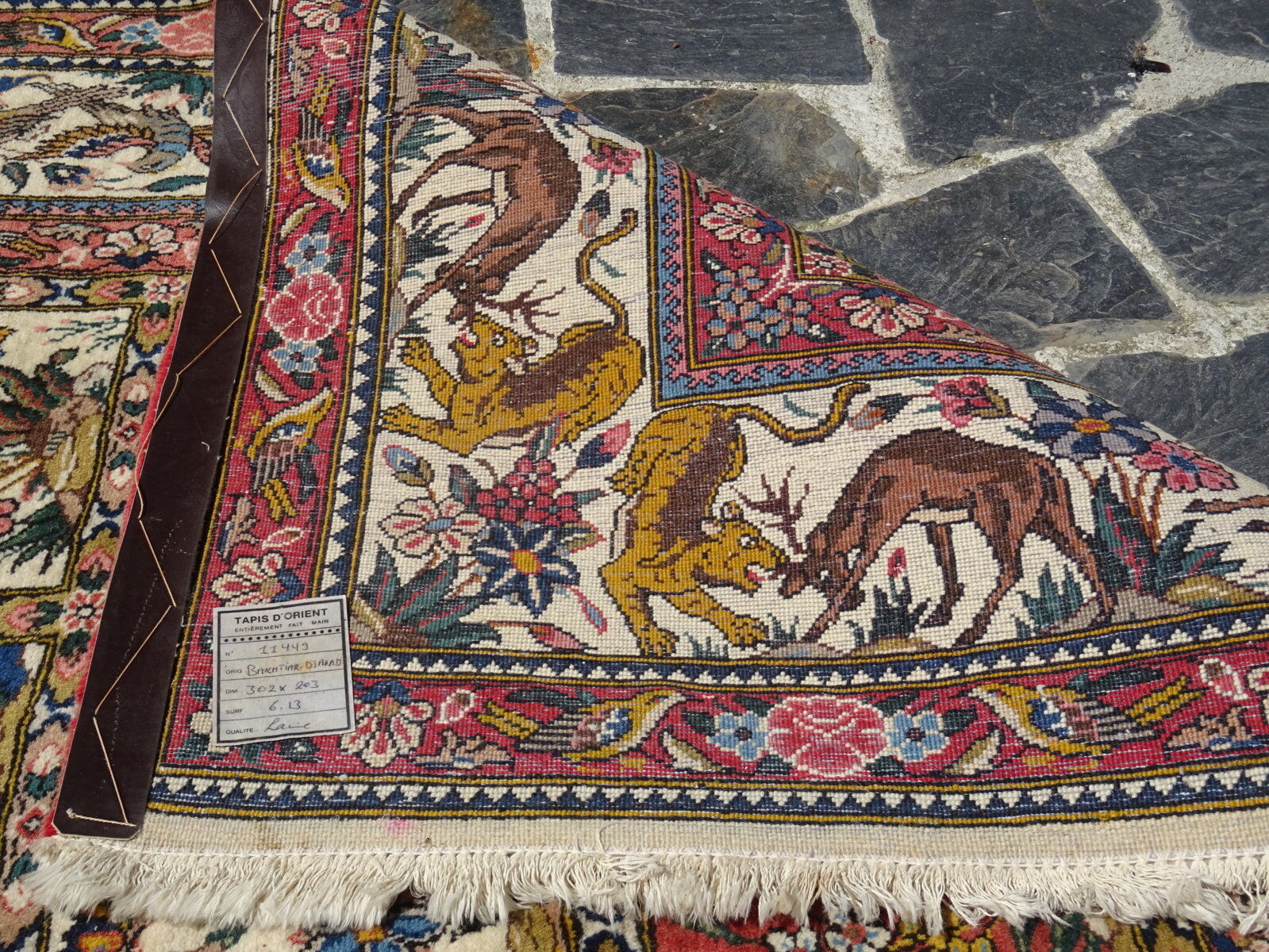 Tapis persan bakhtiar laine 302x203cm