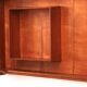 Italian Handmade Walnut wall cabinet from the 1960s.