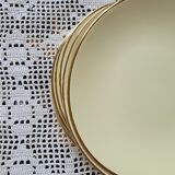 Set of 6 flat yellow plates porcelain from Salins model Tivoli