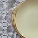 Set of 6 flat yellow plates porcelain from Salins model Tivoli