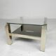 Belgo Chrom coffee table with 2 glass plates, 1970s