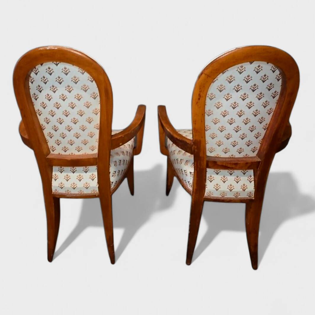 Paire de fauteuils "Bridge" Art Déco – Circa 1940