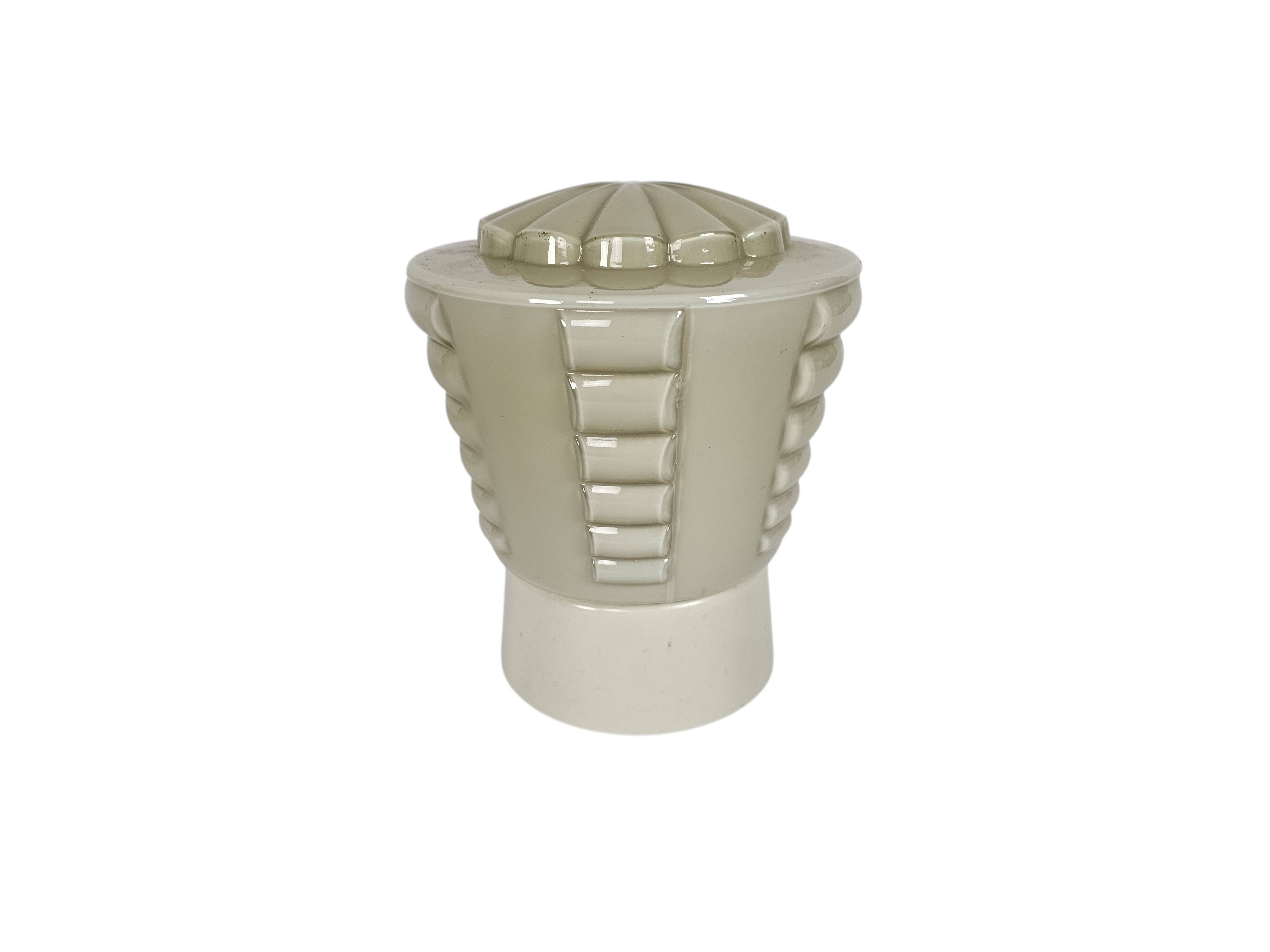 Thabur - opaline ceiling lamp - Art Deco - Holland - 2nd quarter of the 20t