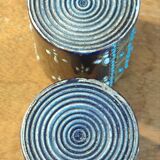 Pair of ancient enamelled ceramic pyrogens