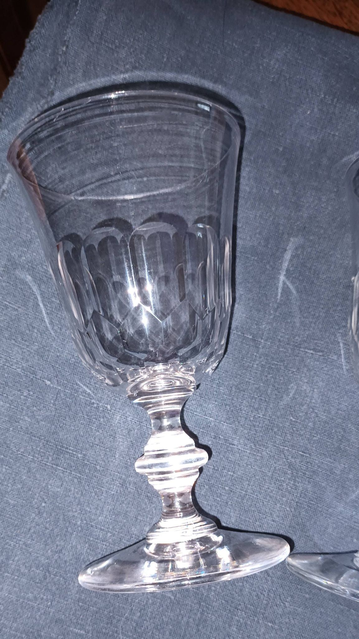 3 verres en cristal
