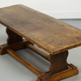 Rustic farmhouse refectory oak coffee table