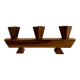 Bougeoir en bois vintage
