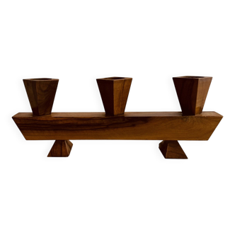 Vintage wooden candle holder