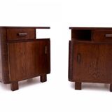 Tables de chevet Art Déco, milieu du XXe siècle, Pologne