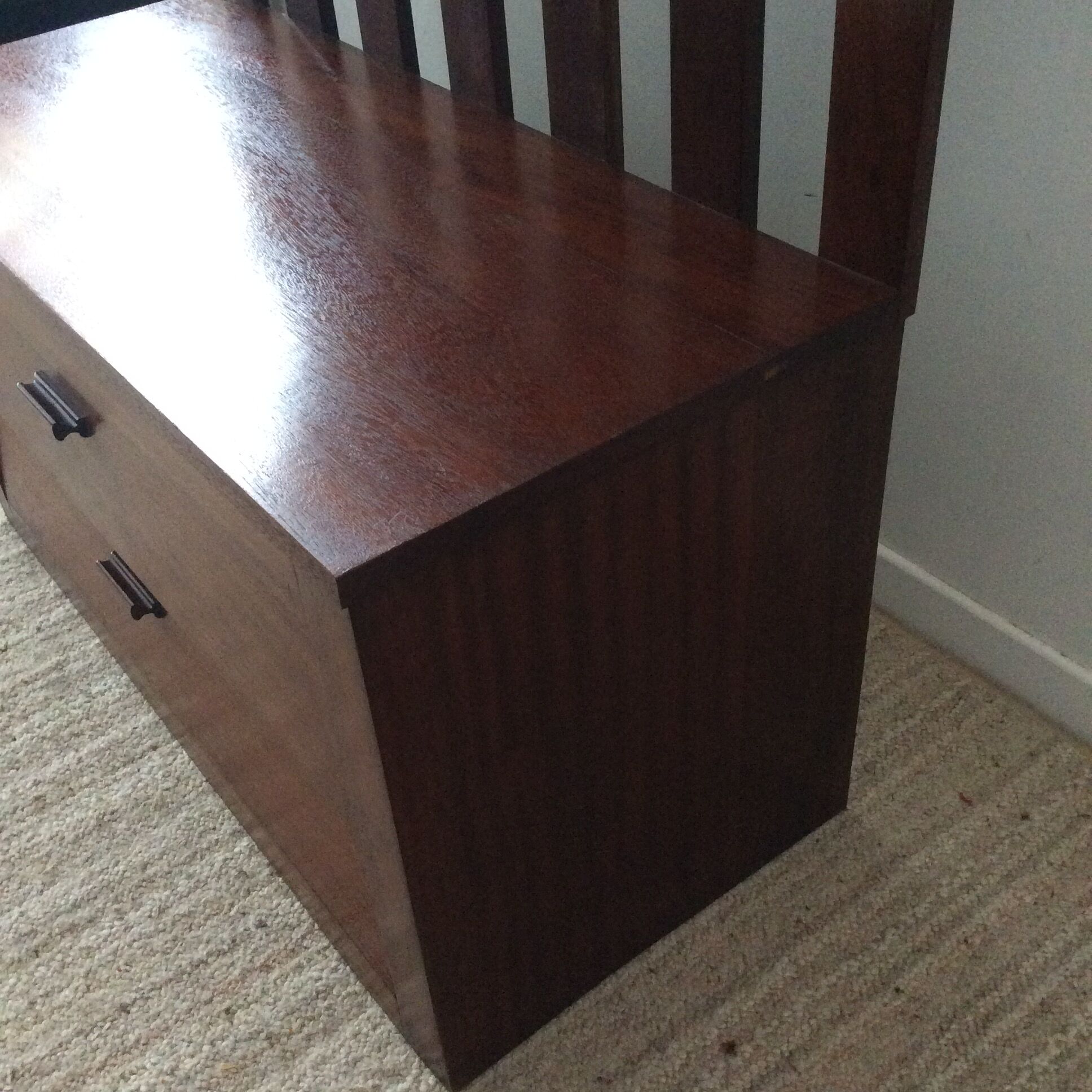 Vintage 60s wardrobe with bench and shoe furniture