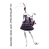 Fashion show sketch by Christian Lacroix