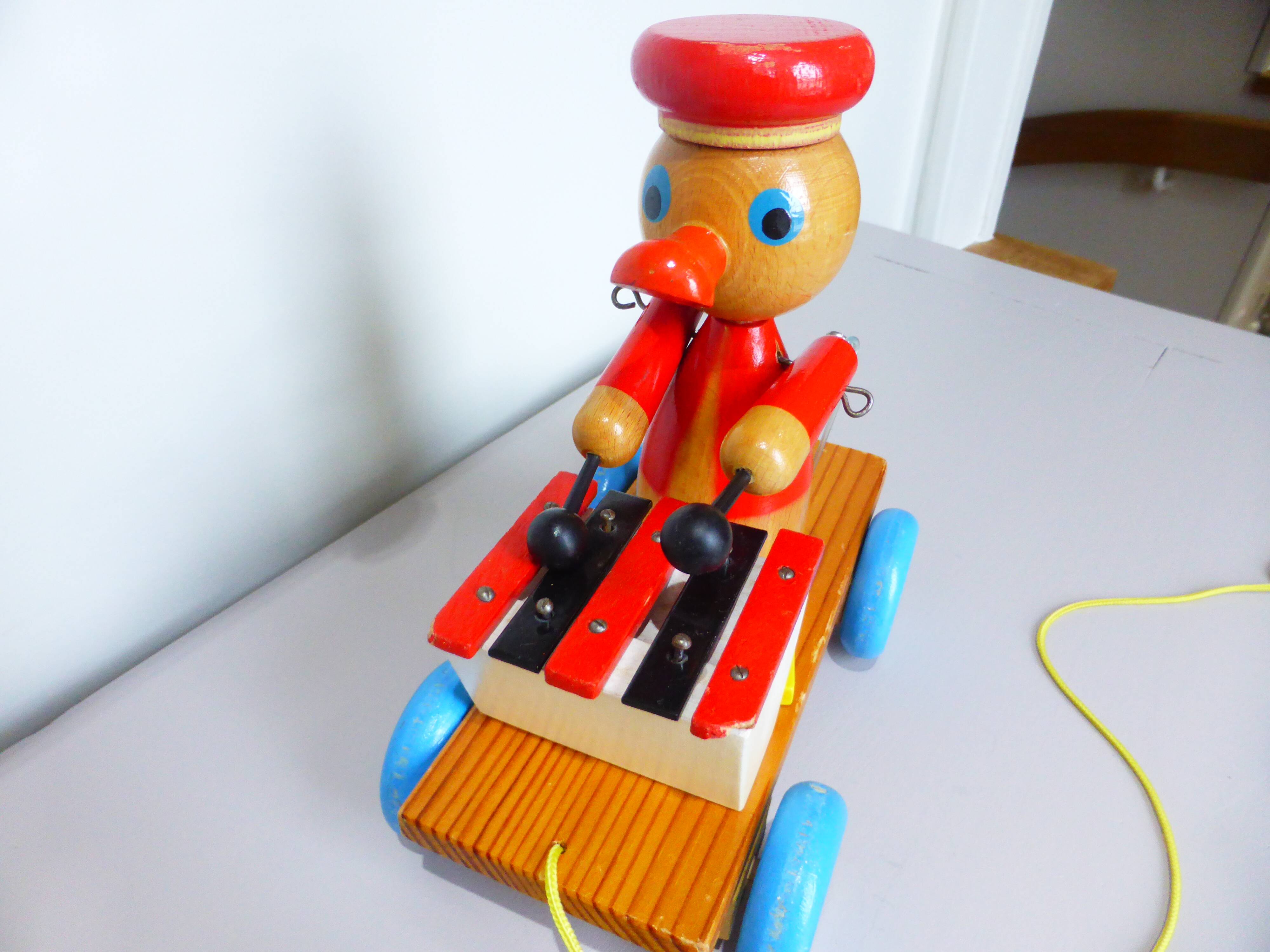vintage wooden pull toy