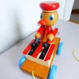 jouet en bois vintage à tirer