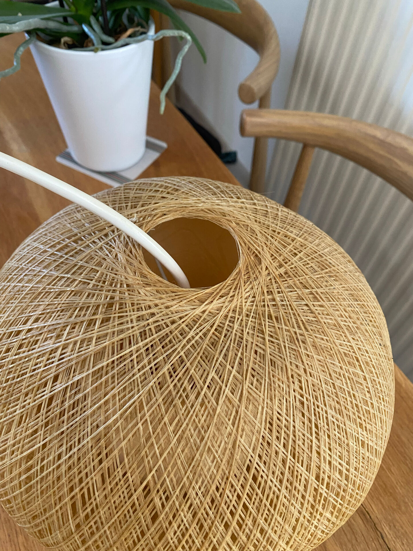 Suspension boule vintage en fil de nylon