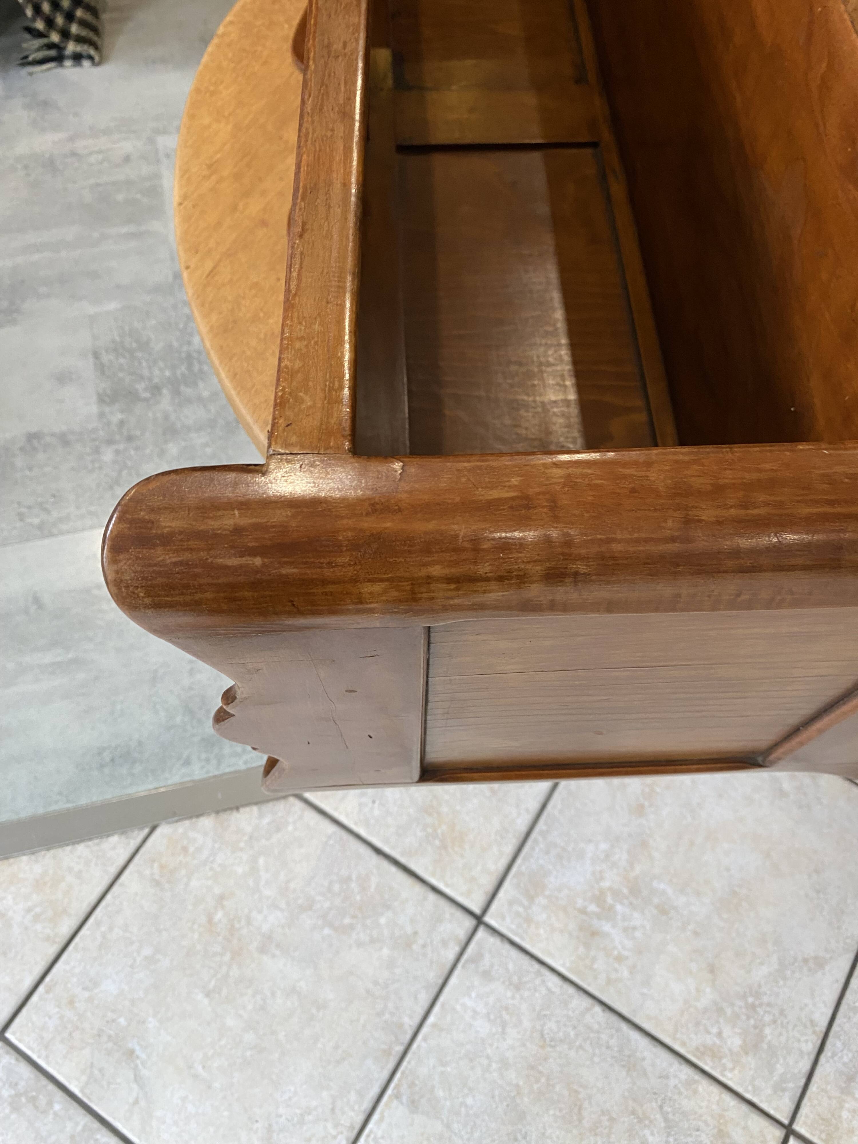 Console with a niche in cherry wood in Louis XV style.