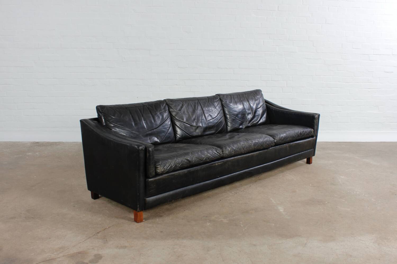 Vintage Sofa Mid Century Leder Danish Design 60er 70er