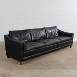 Vintage Sofa Mid Century Leder Danish Design 60er 70er