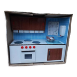 Miniature kitchen in screen-printed sheet metal