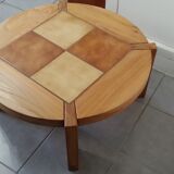 Solid elm coffee table 1970