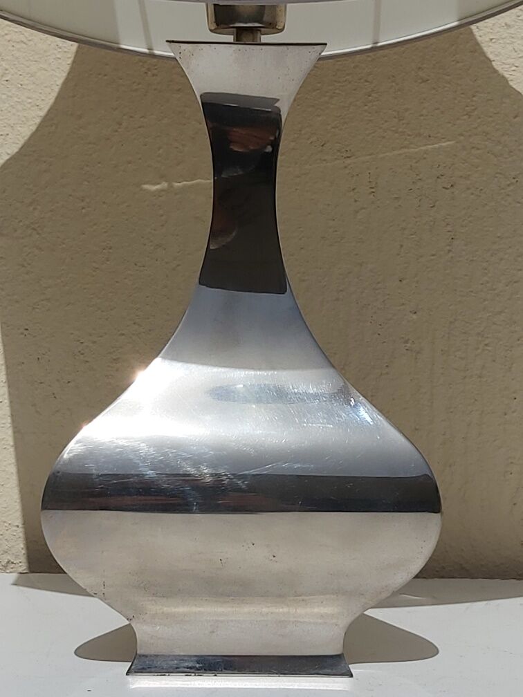70s stainless steel lamp design