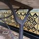 Bistro table in cast iron and marble 1900