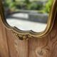 Miroir en bois doré style baroque à coquille 50x40cm