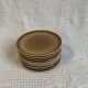 10 dessert plates, Longchamp, 1970, brown