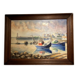 Tableau ancien , Marine signée André Cartayrade (1921-2016)