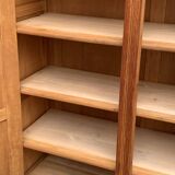 Vintage solid oak cross-braced wardrobe 1940
