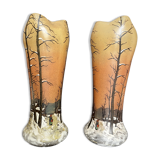 Pair of Legras vases