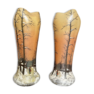 Pair of Legras vases