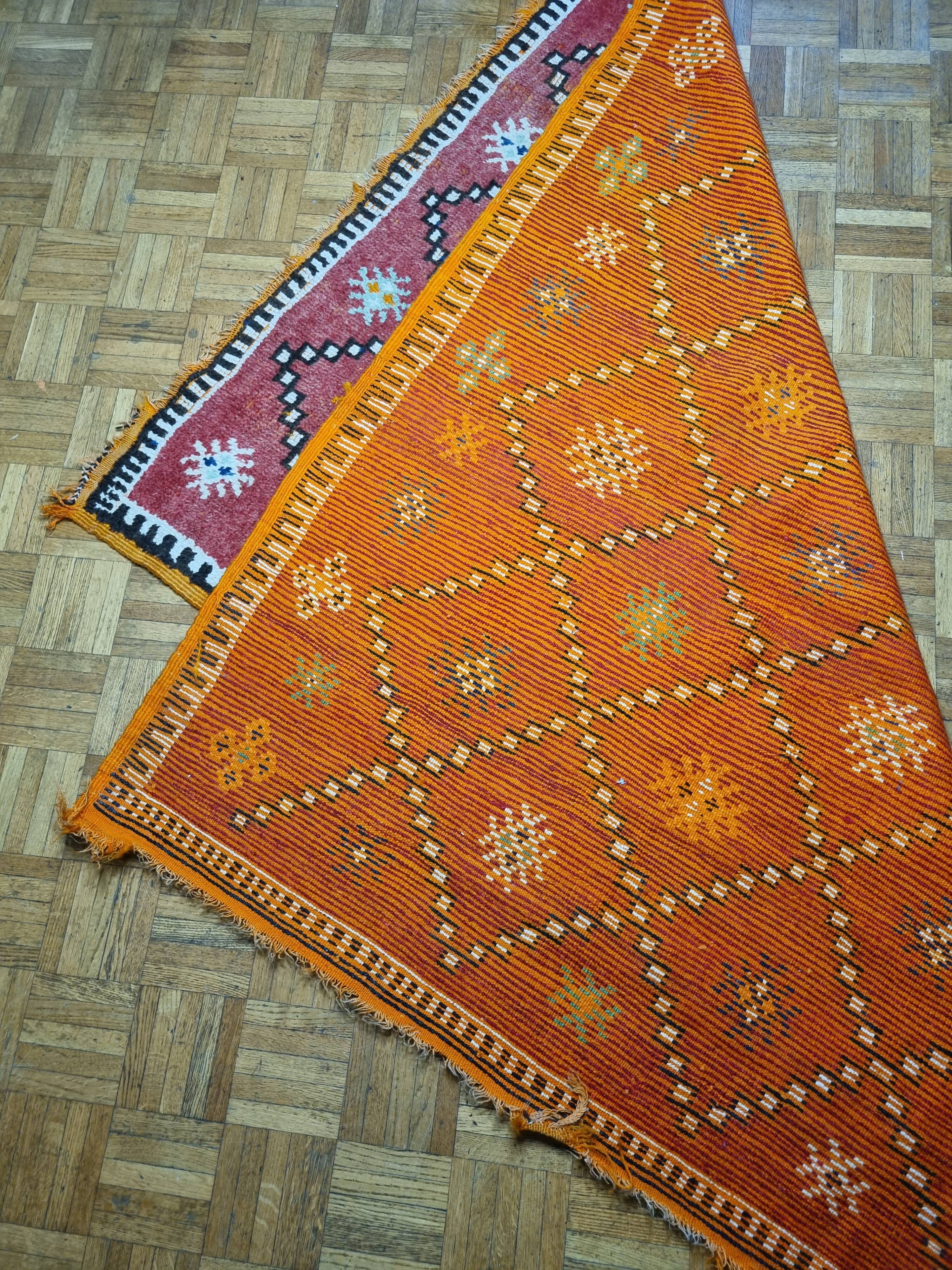 Moroccan Kilim handmade carpet, 166 cm x 131 cm