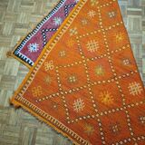 Moroccan Kilim handmade carpet, 166 cm x 131 cm