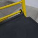 Paire de tabouret de bar italien ajustables jaune laqué et noir