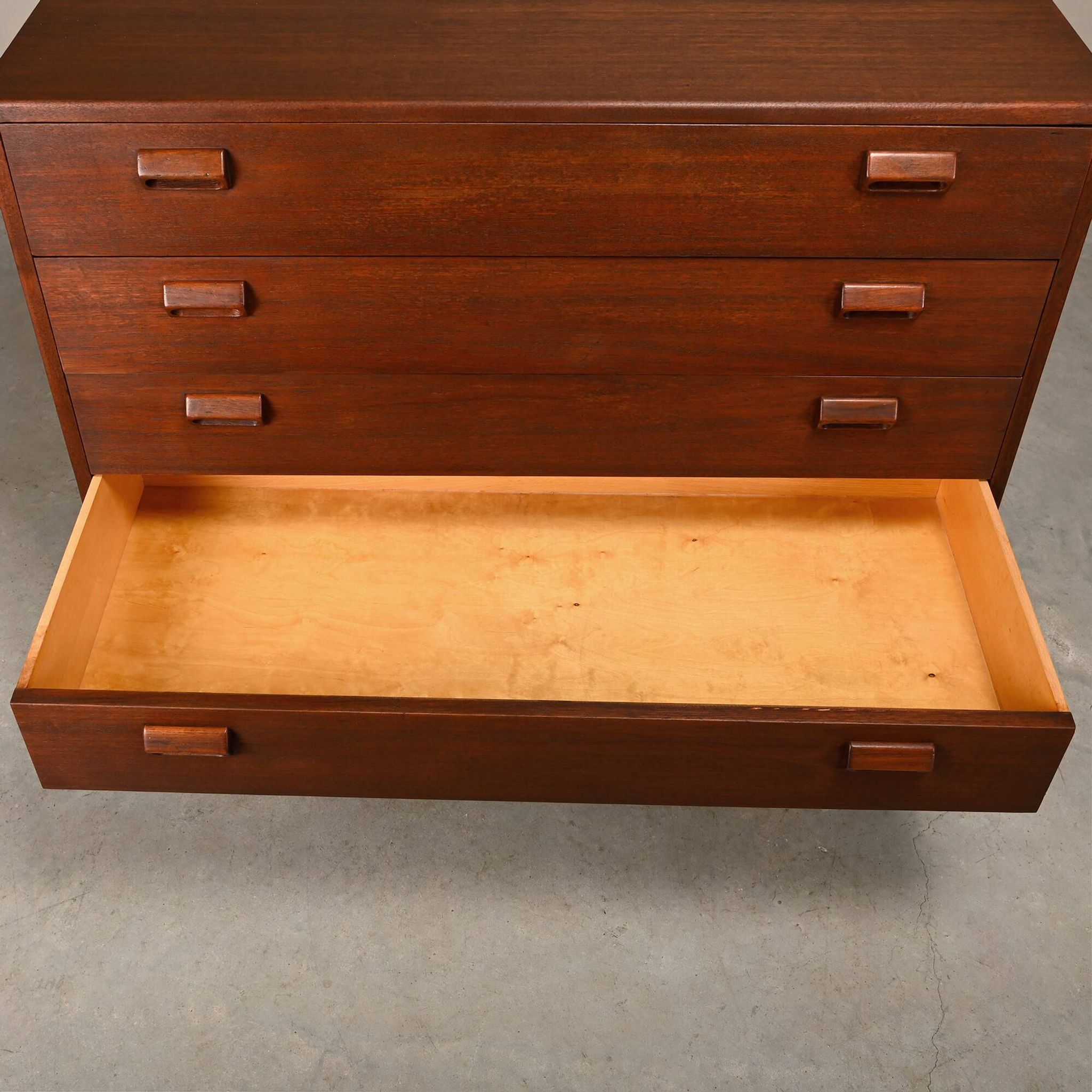 Commode en teck et hêtre de Børge Mogensen, Søborg Møbler