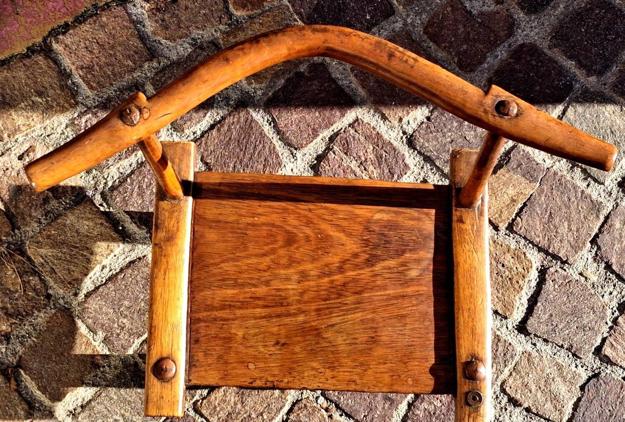 Authentic chair of the Baoulé chief, Côte d'Ivoire, Africa, raw art.