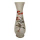 Large frosted glass vase flowers