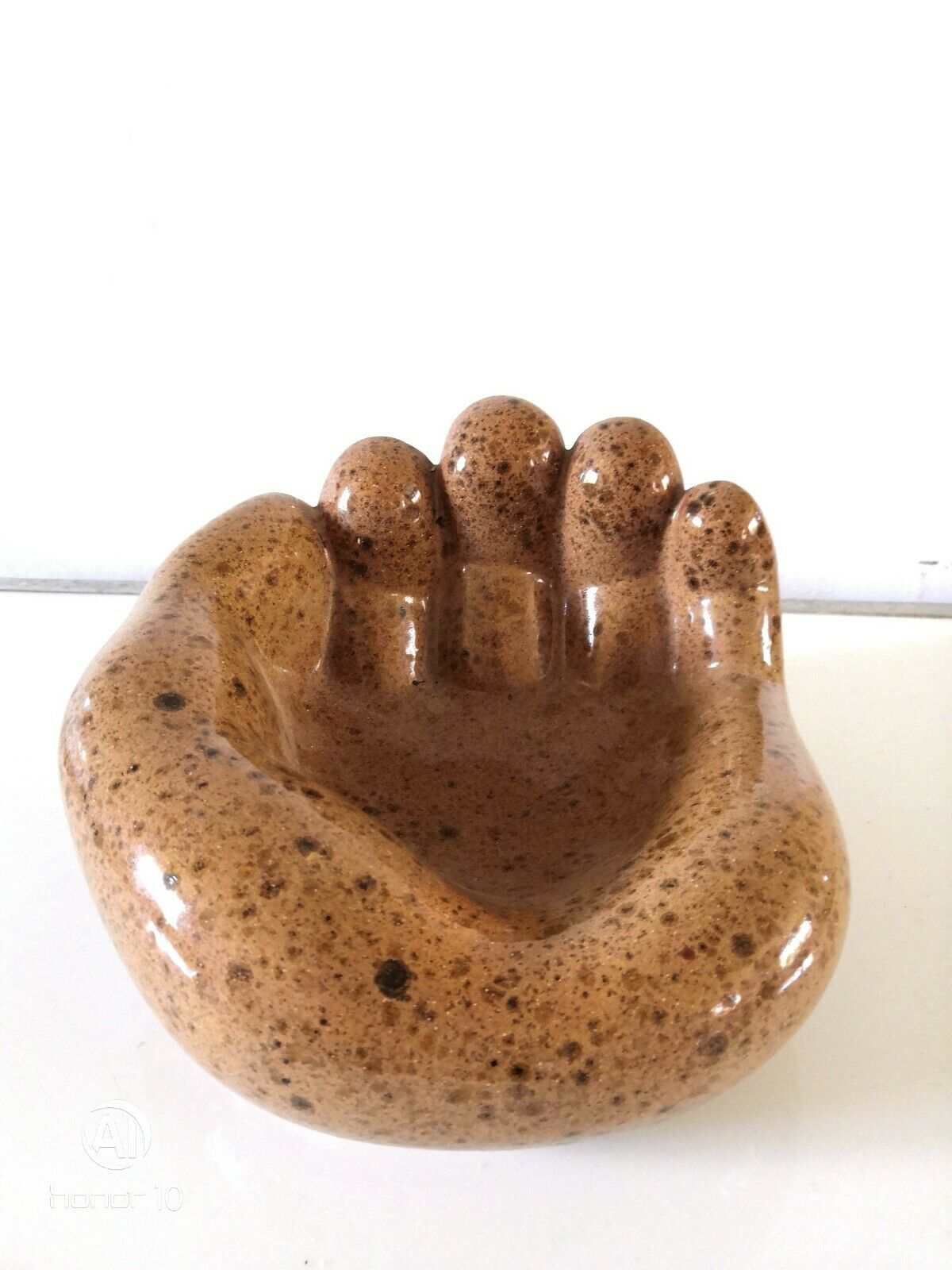 Ceramic trinket bowl, hand shape