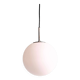 Large satin white opal glass pendant light, Limburg, 1970
